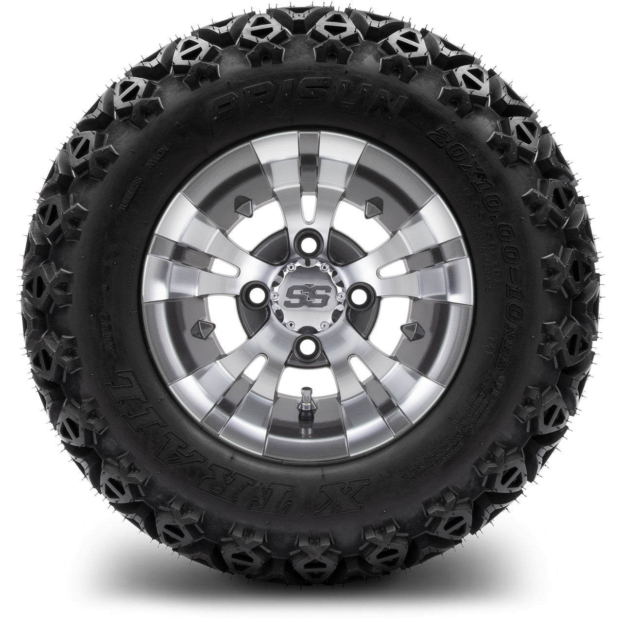 MODZ® 10" Vampire Gunmetal - Lifted Tires and Wheels Combo