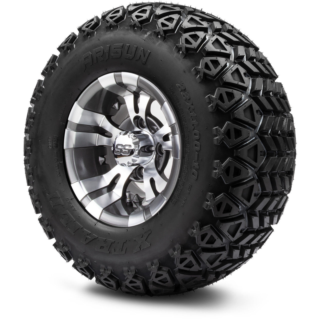 MODZ® 10" Vampire Gunmetal - Lifted Tires and Wheels Combo