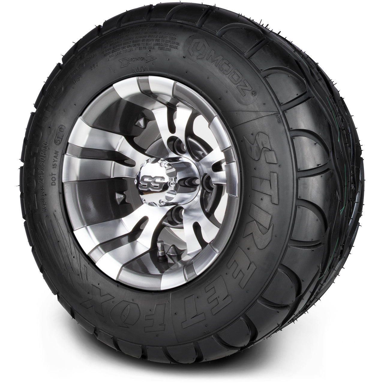 MODZ® 10" Vampire Gunmetal - Lifted Tires and Wheels Combo