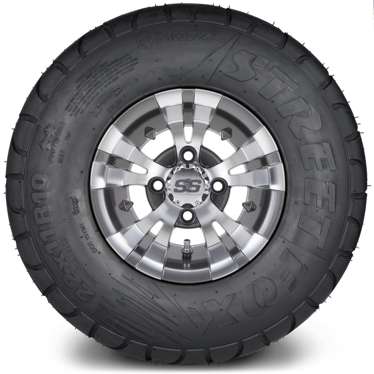 MODZ® 10" Vampire Gunmetal - Lifted Tires and Wheels Combo