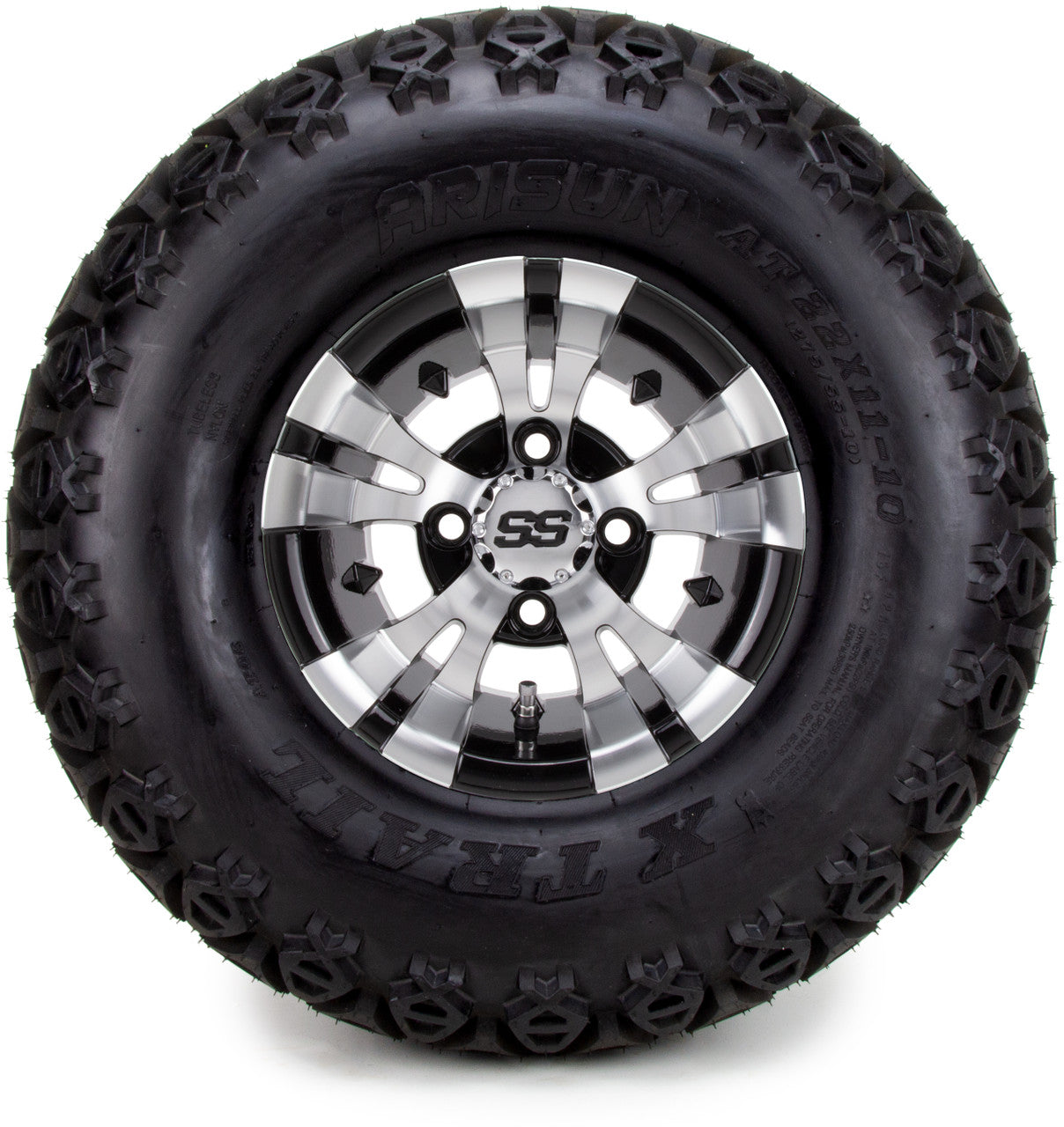 MODZ® 10" Vampire Machined Black Wheels with Lifted Tires Combo