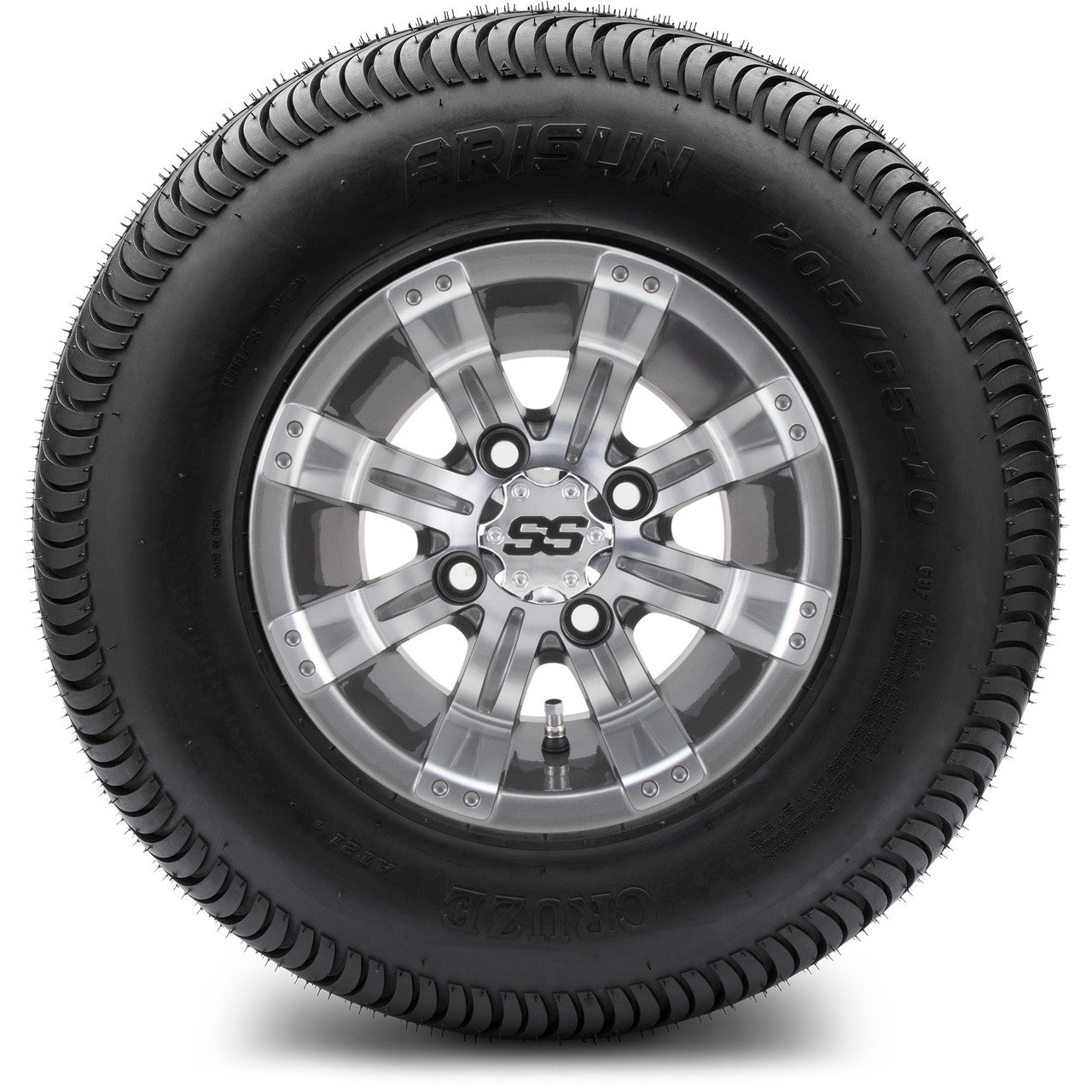 MODZ® 10" Tempest Gunmetal - LowPro Tires and Wheels Combo