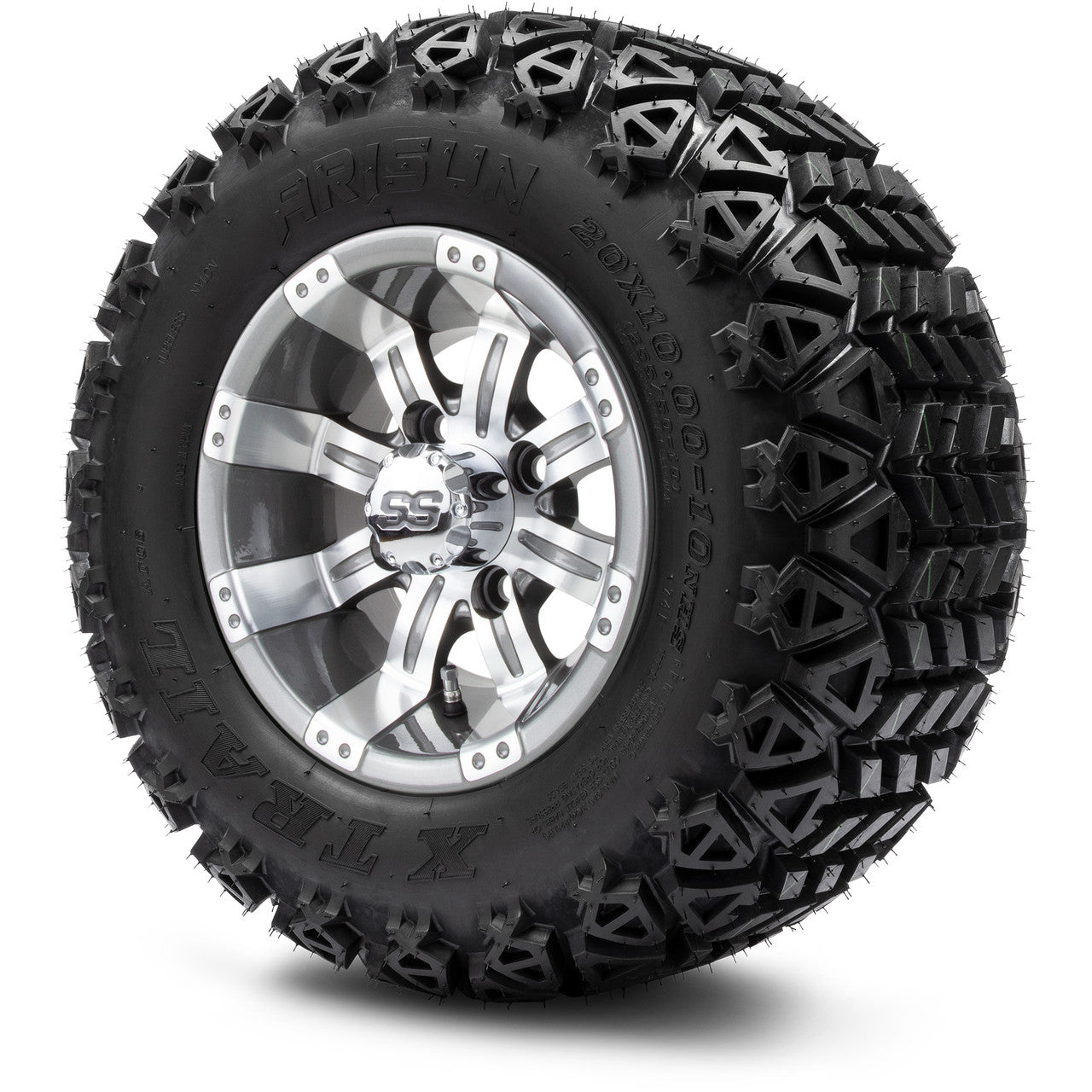 MODZ® 10" Tempest Gunmetal - Lifted Tires and Wheels Combo