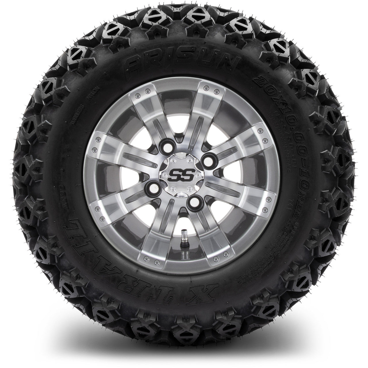 MODZ® 10" Tempest Gunmetal - Lifted Tires and Wheels Combo