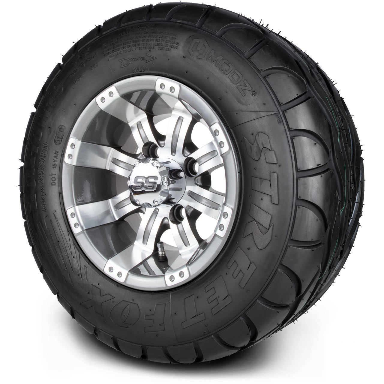 MODZ® 10" Tempest Gunmetal - Lifted Tires and Wheels Combo