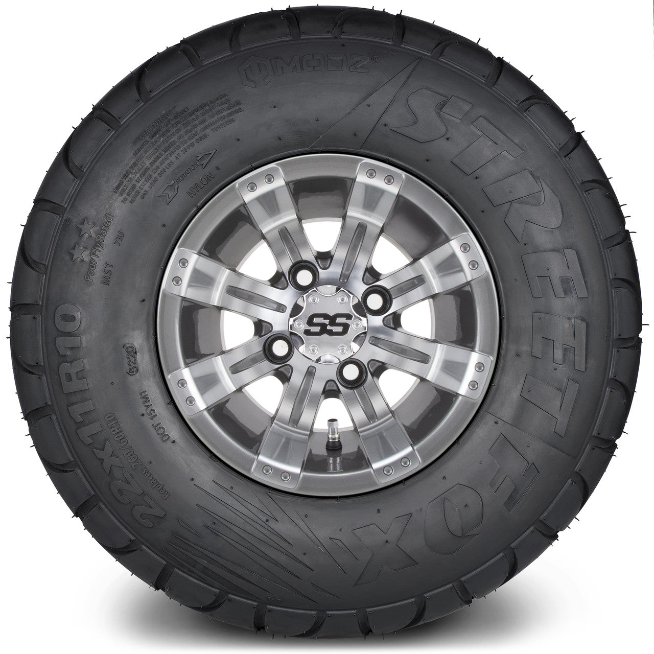 MODZ® 10" Tempest Gunmetal - Lifted Tires and Wheels Combo