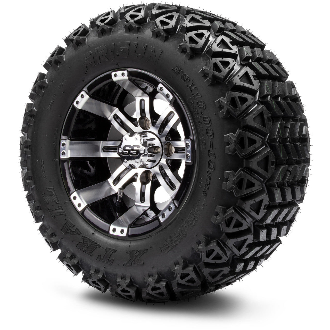 MODZ® 10" Tempest Machined Black - Lifted Tires and Wheels Combo
