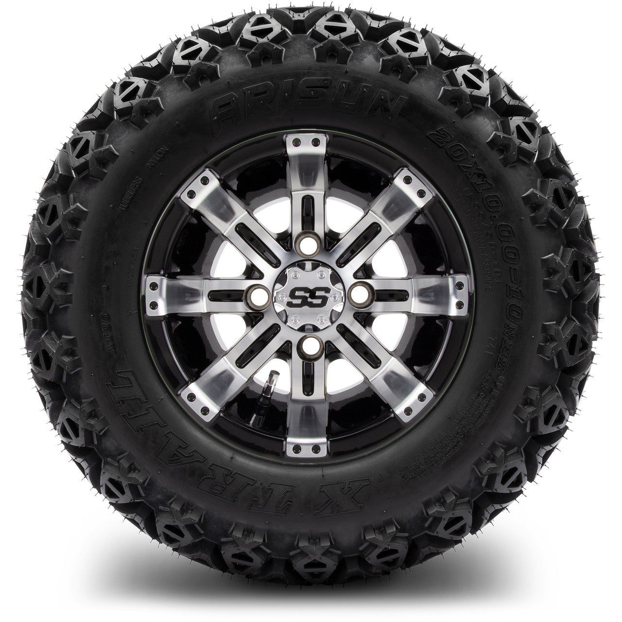 MODZ® 10" Tempest Machined Black - Lifted Tires and Wheels Combo