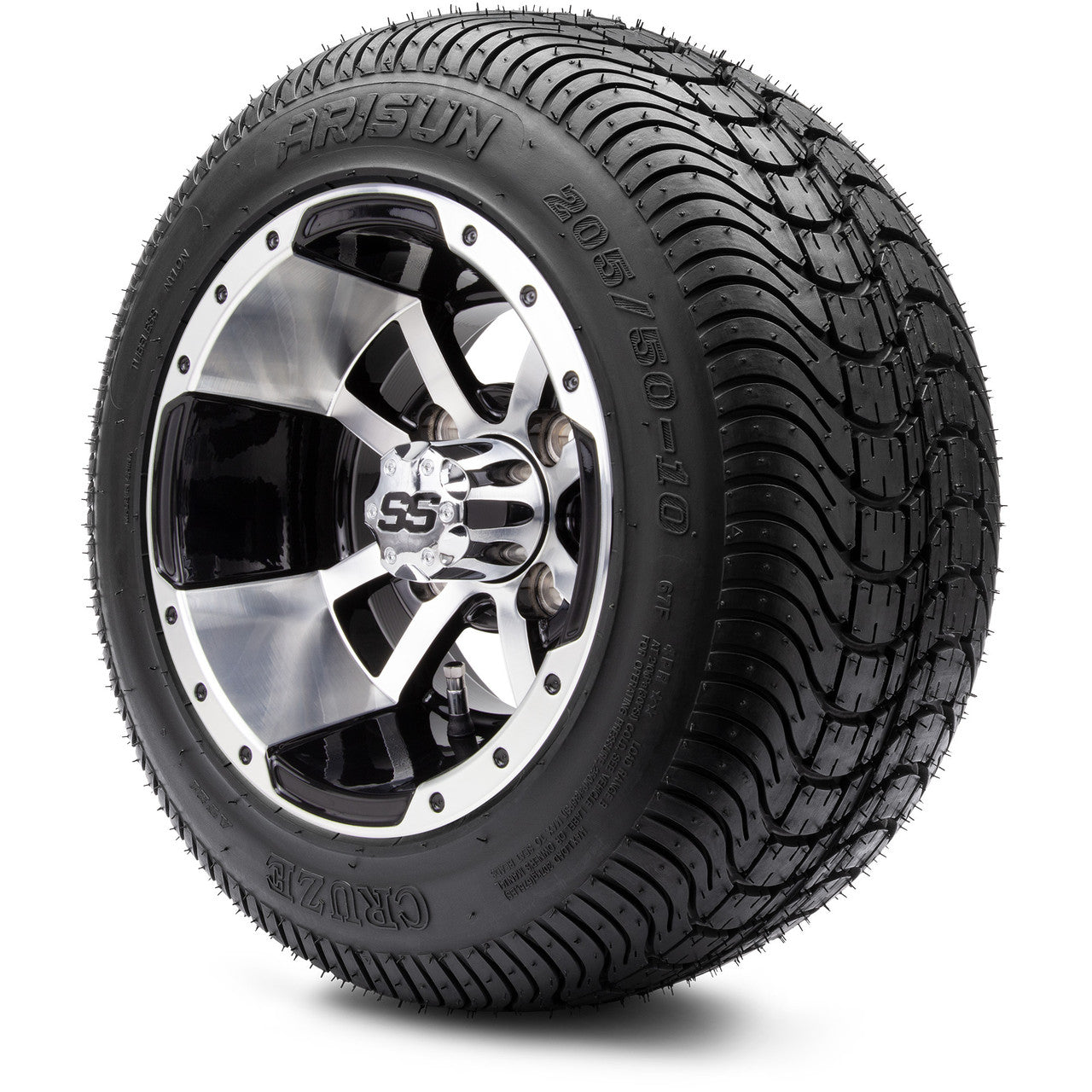 MODZ® 10" Storm Trooper Machined Black - LowPro Tires and Wheels Combo
