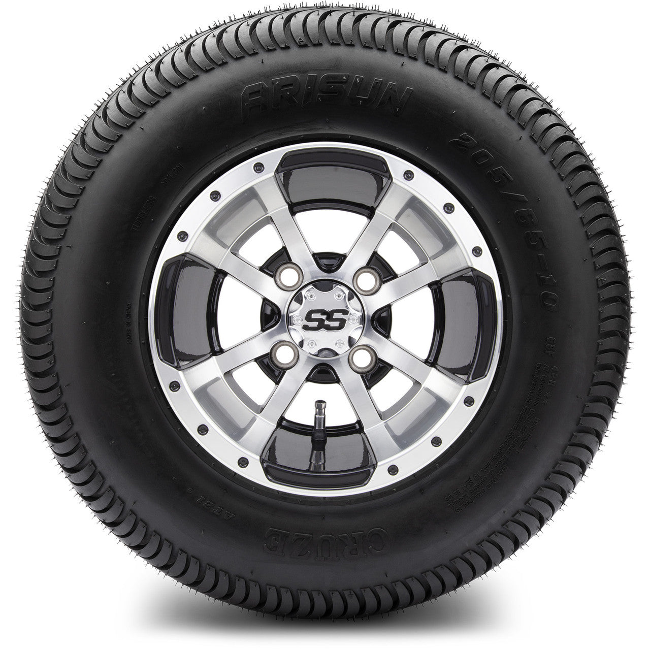 MODZ® 10" Storm Trooper Machined Black - LowPro Tires and Wheels Combo