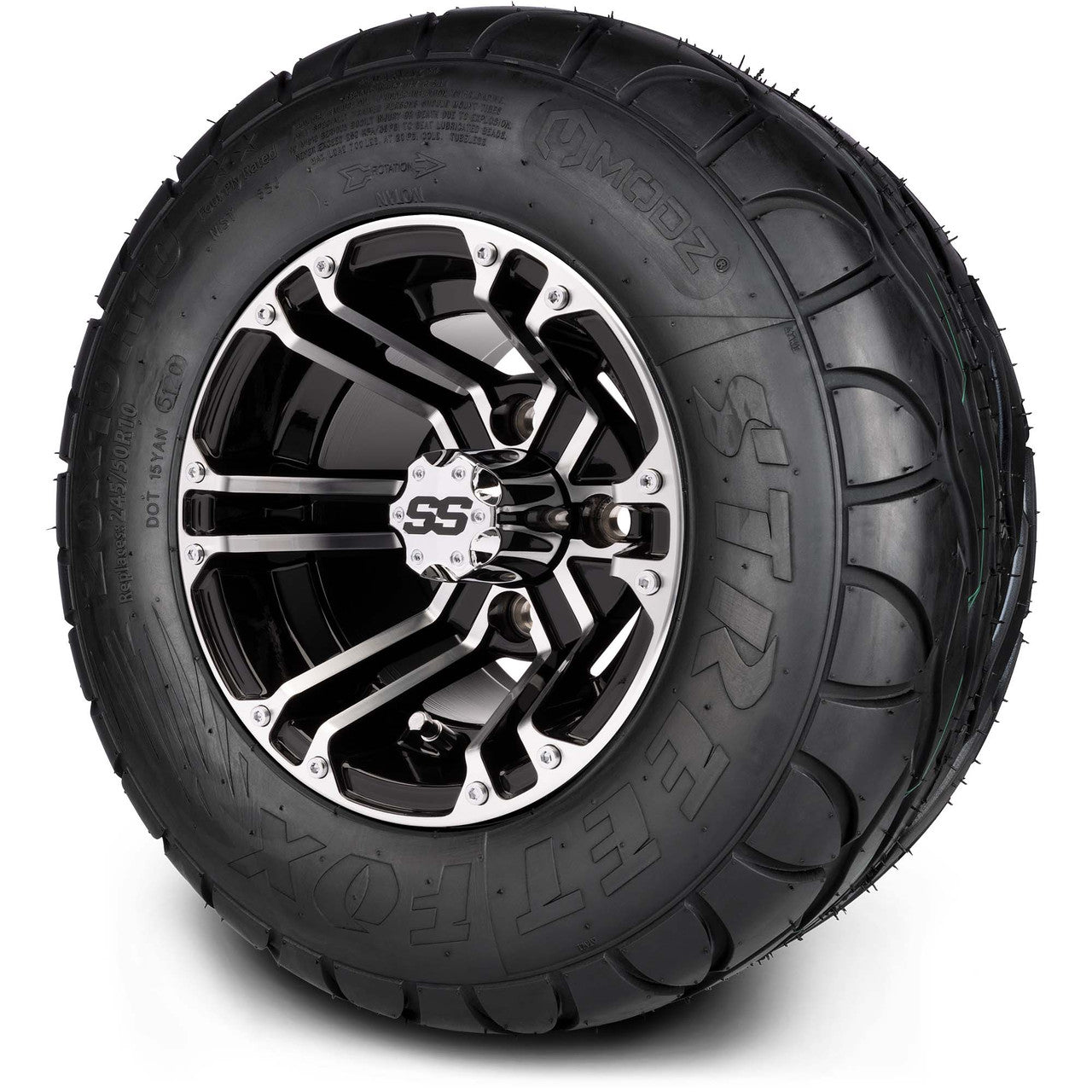 MODZ® 10" Enforcer Machined Black - Lifted Tires and Wheels Combo