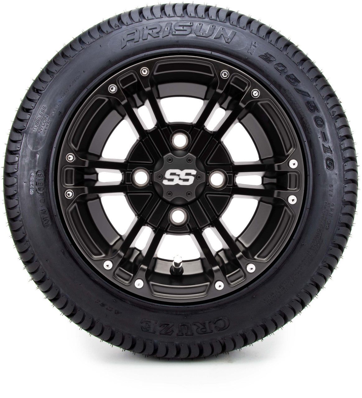 MODZ® 10" Enforcer Matte Black Wheels and Street Tires Combo