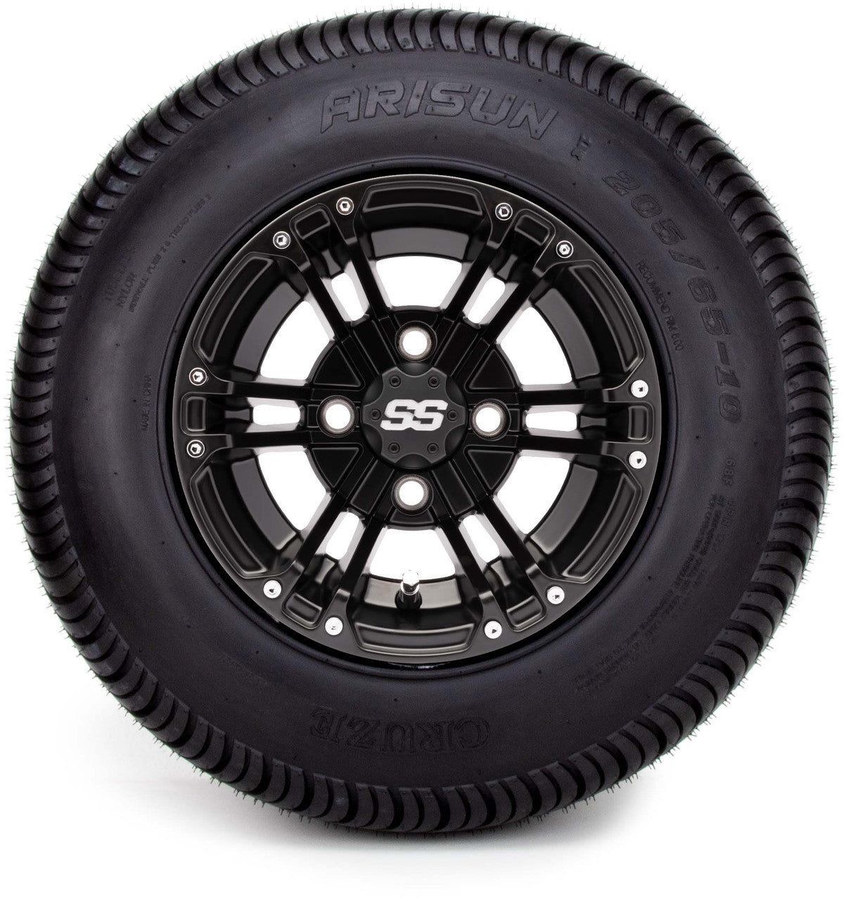 MODZ® 10" Enforcer Matte Black Wheels and Street Tires Combo