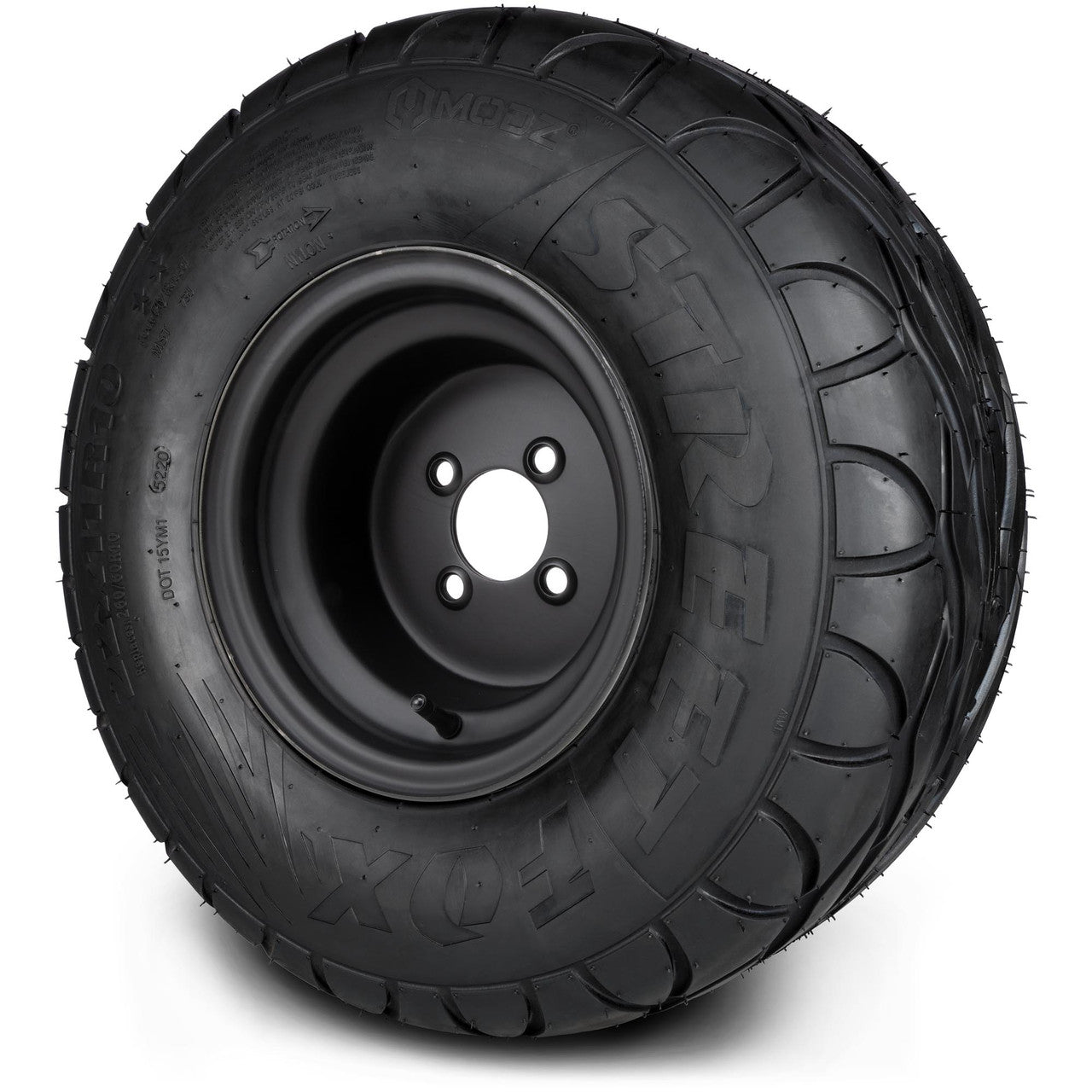MODZ® 10" Flat Black Steel Wheels with Lifted Tires Combo