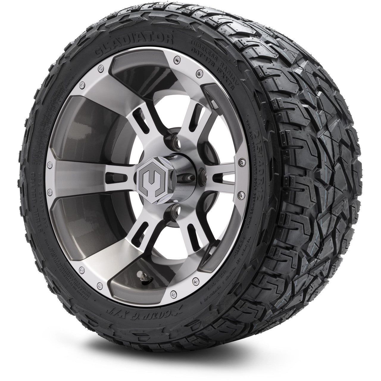 MODZ® 12" Ambush Gunmetal - LowPro Tires and Wheels Combo