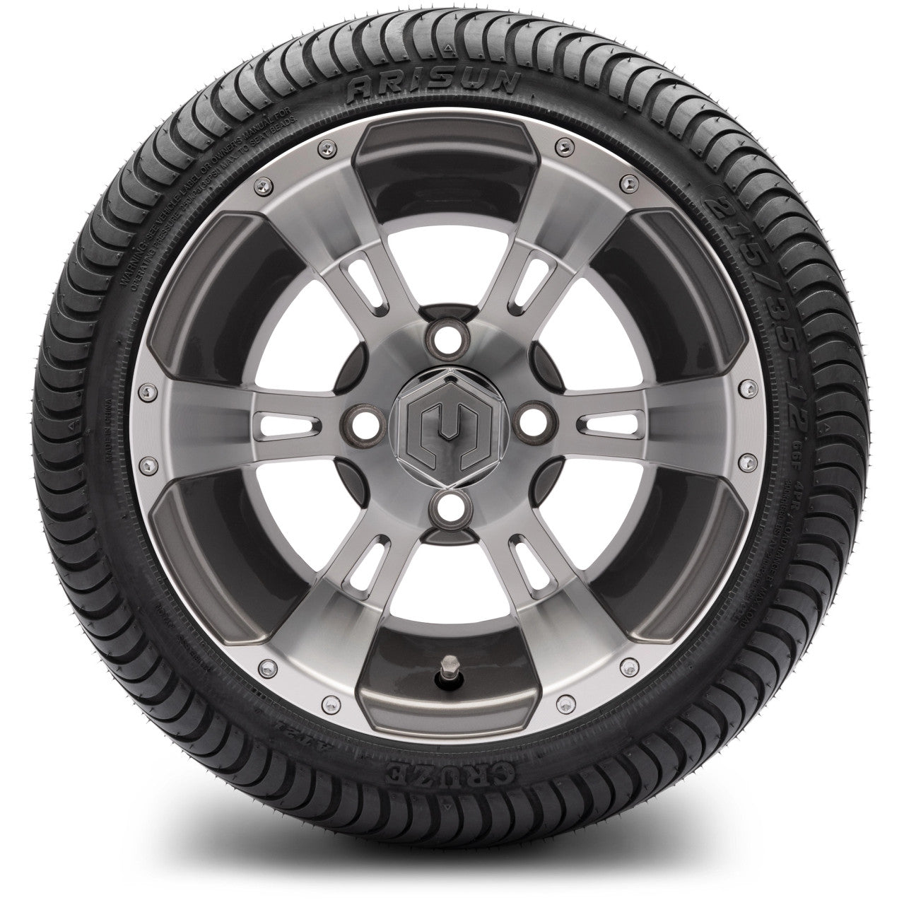 MODZ® 12" Ambush Gunmetal - LowPro Tires and Wheels Combo