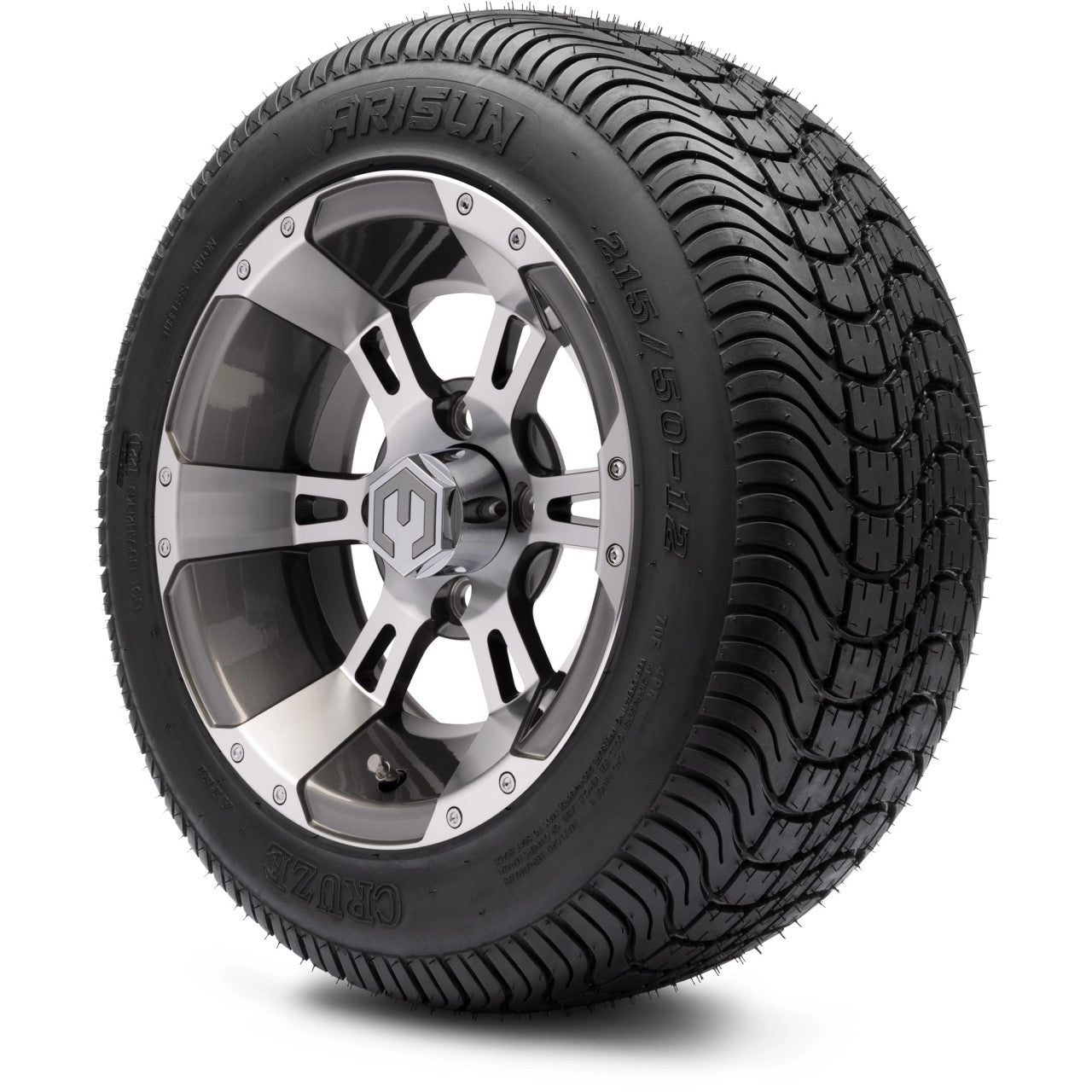 MODZ® 12" Ambush Gunmetal - LowPro Tires and Wheels Combo