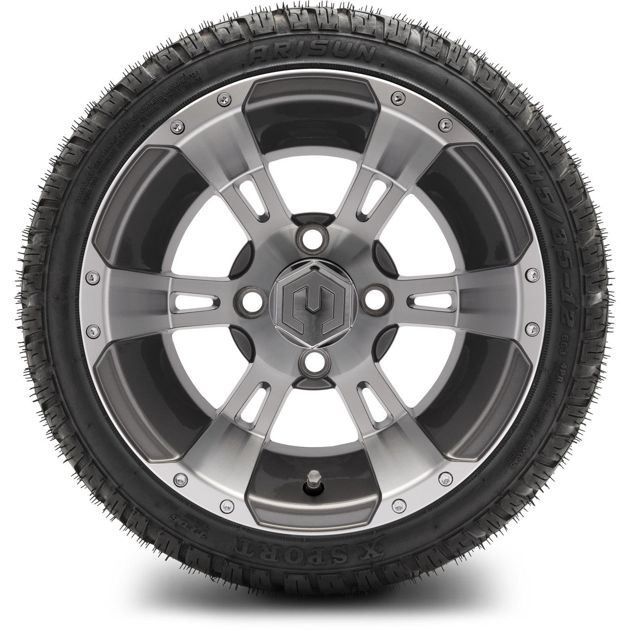 MODZ® 12" Ambush Gunmetal - LowPro Tires and Wheels Combo