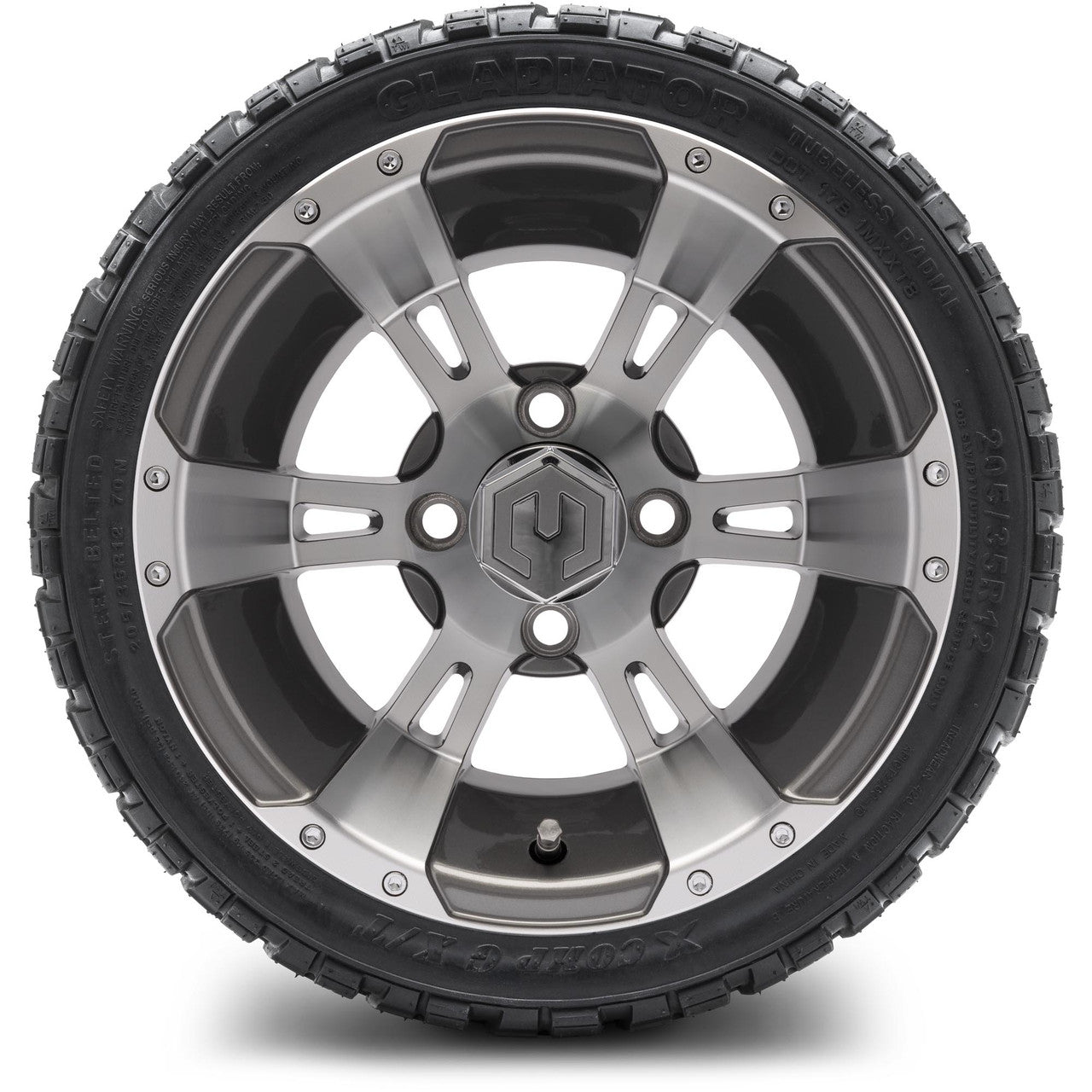 MODZ® 12" Ambush Gunmetal - LowPro Tires and Wheels Combo
