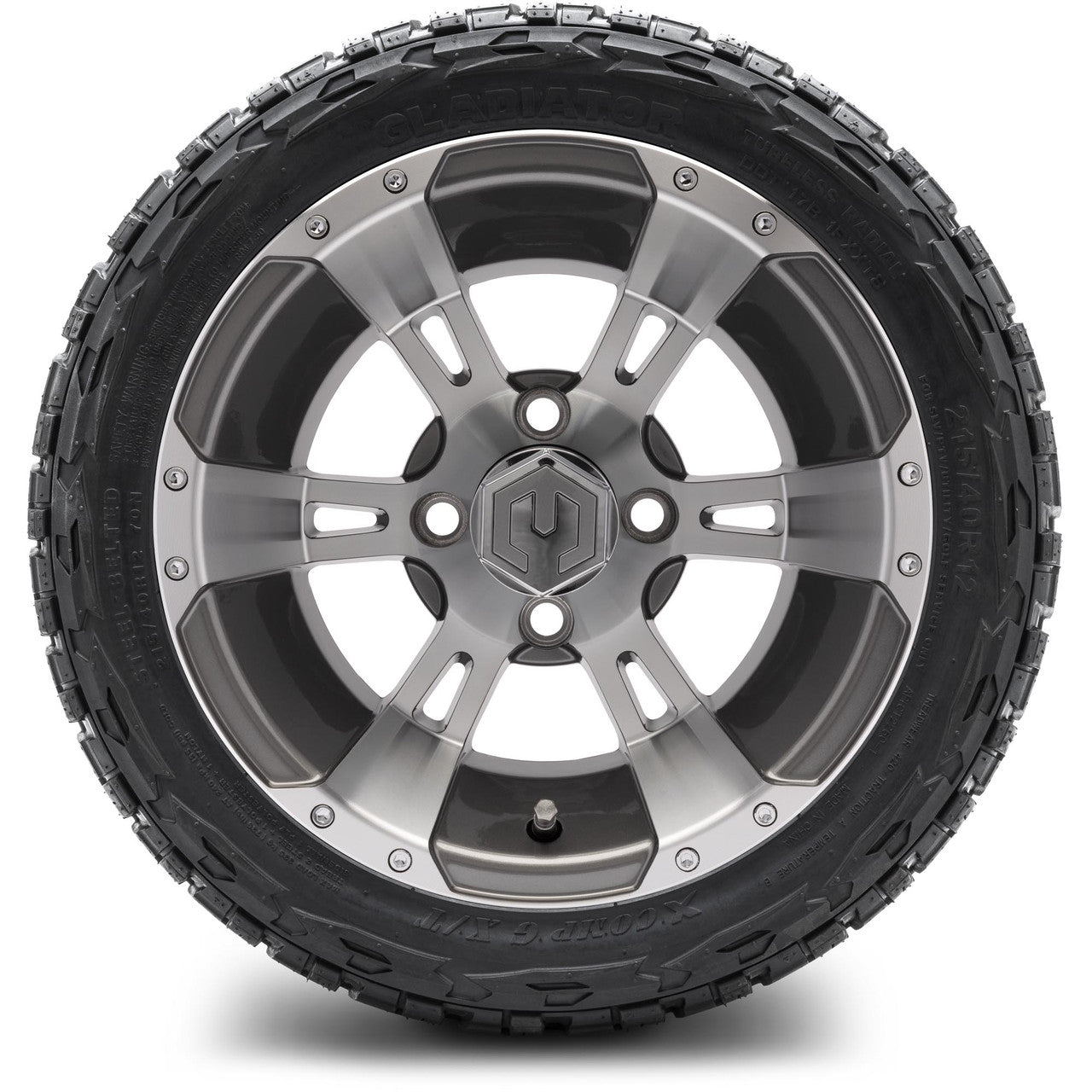 MODZ® 12" Ambush Gunmetal - LowPro Tires and Wheels Combo