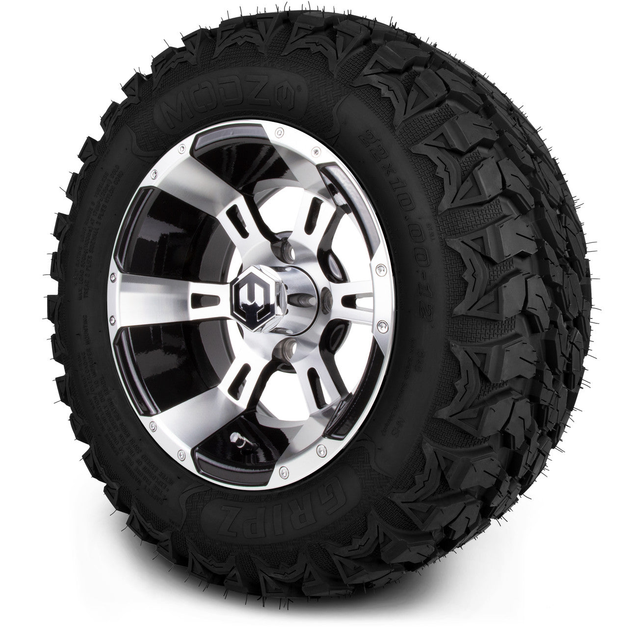MODZ® 12" Ambush Machined Black - Lifted Tires and Wheels Combo