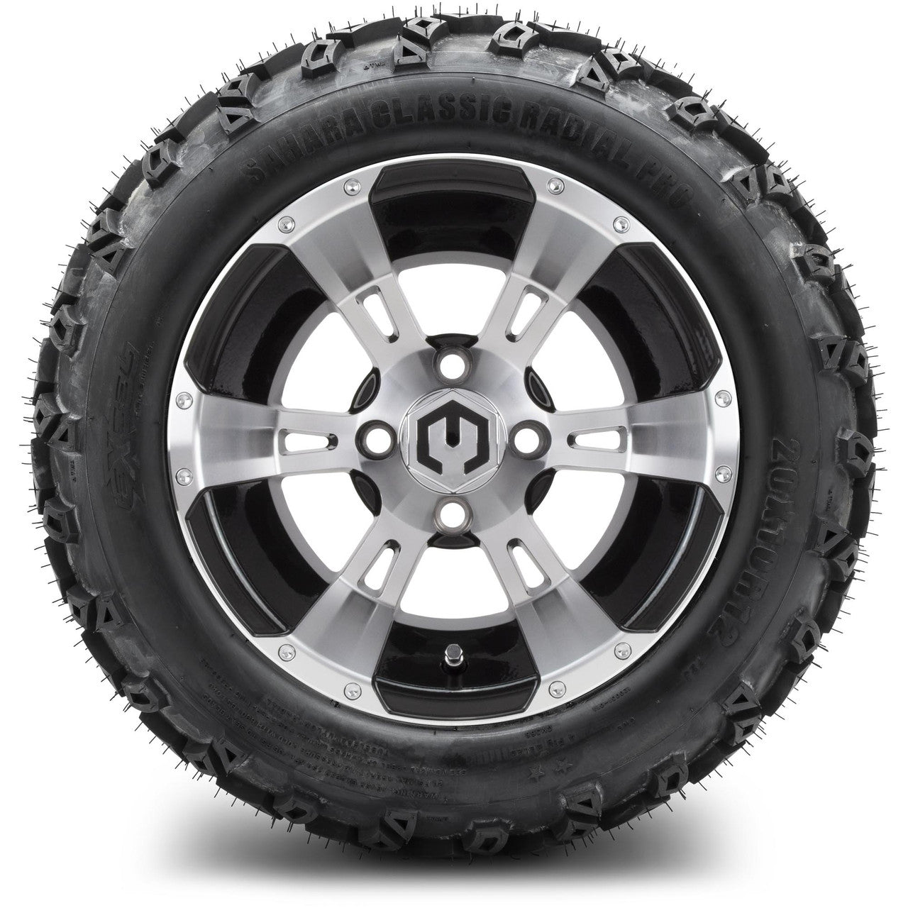 MODZ® 12" Ambush Machined Black - Lifted Tires and Wheels Combo