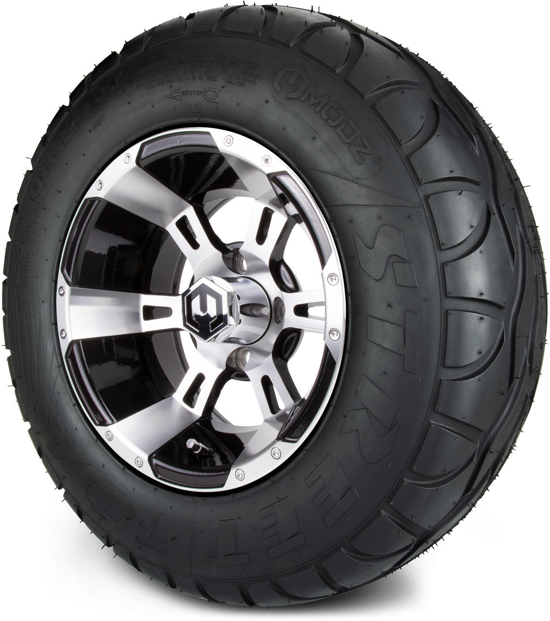 MODZ® 12" Ambush Machined Black - Lifted Tires and Wheels Combo