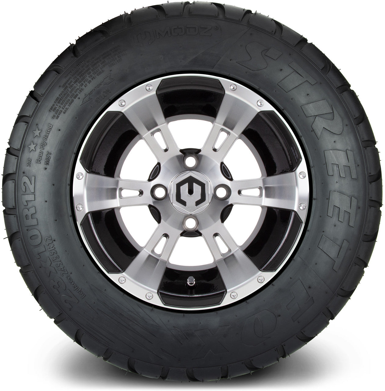 MODZ® 12" Ambush Machined Black - Lifted Tires and Wheels Combo