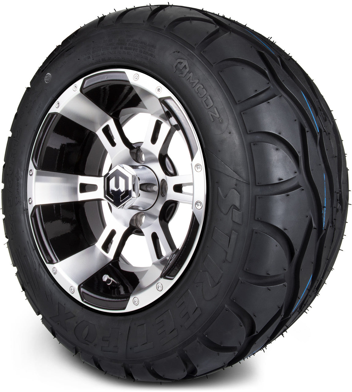 MODZ® 12" Ambush Machined Black - LowPro Tires and Wheels Combo