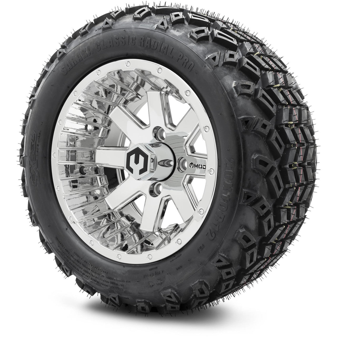 MODZ® 12" Assault Chrome - Lifted Tires and Wheels Combo