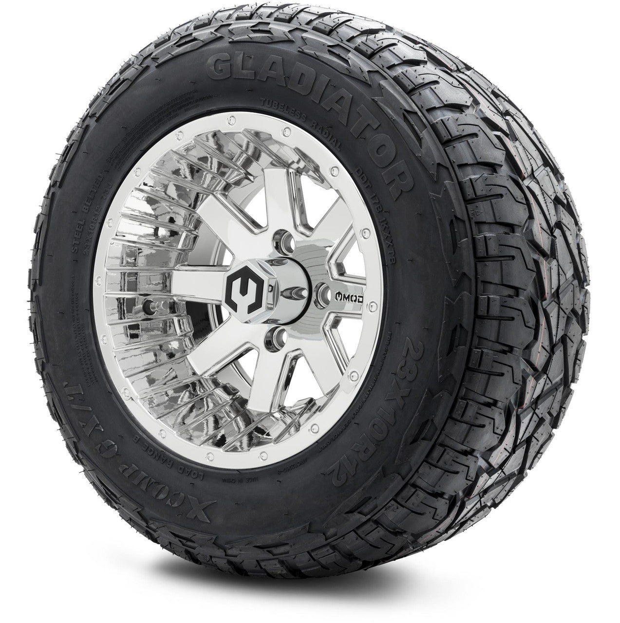 MODZ® 12" Assault Chrome - Lifted Tires and Wheels Combo
