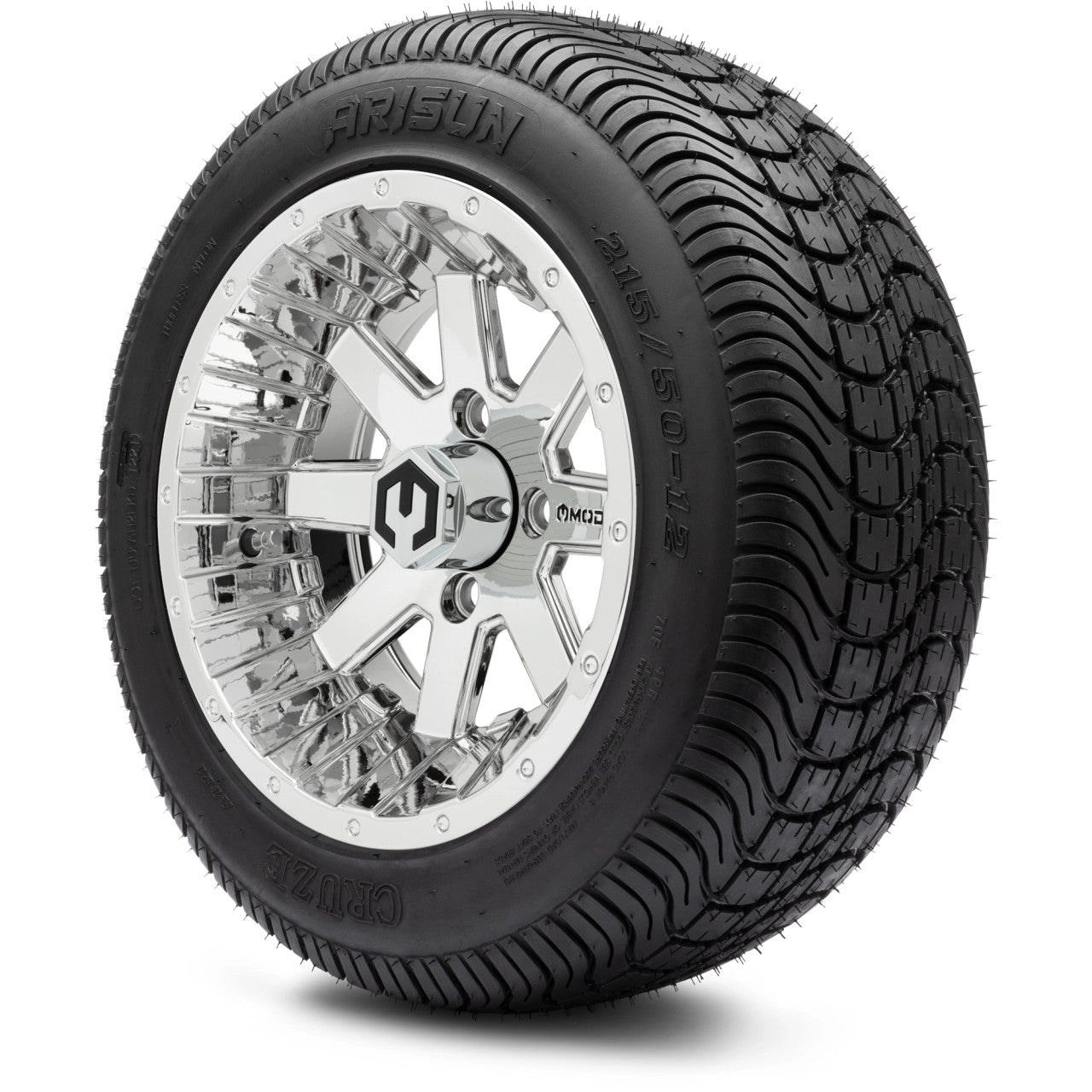 MODZ® 12" Assault Chrome - LowPro Street Tire and Wheels Combo
