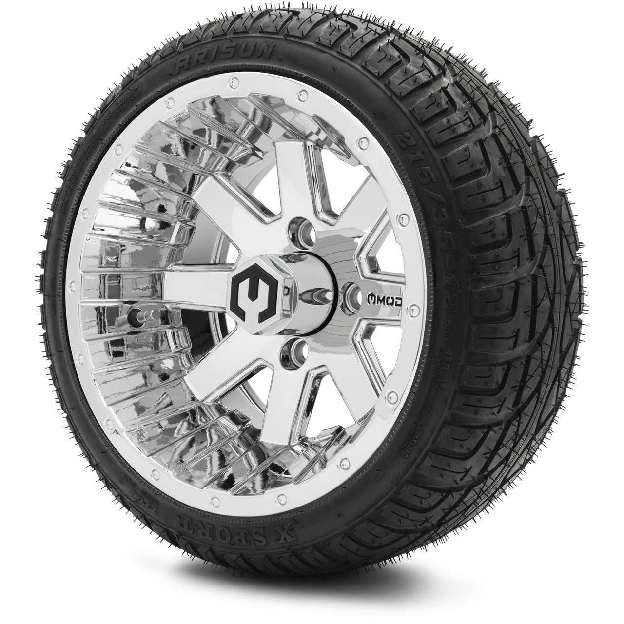 MODZ® 12" Assault Chrome - LowPro Street Tire and Wheels Combo