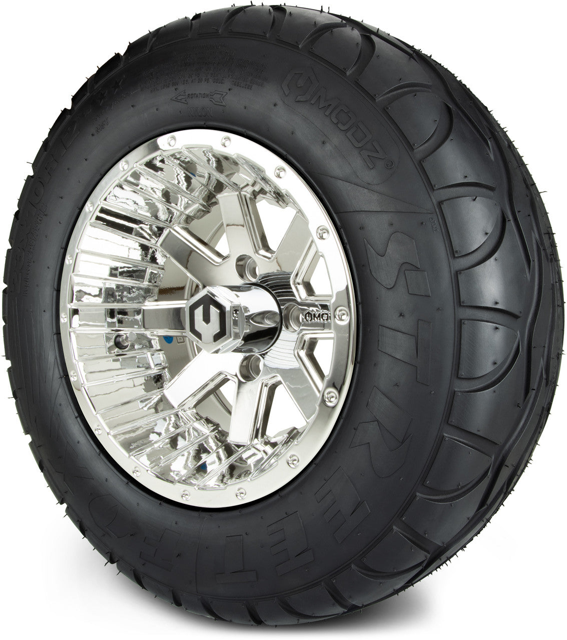 MODZ® 12" Assault Chrome - Lifted Tires and Wheels Combo