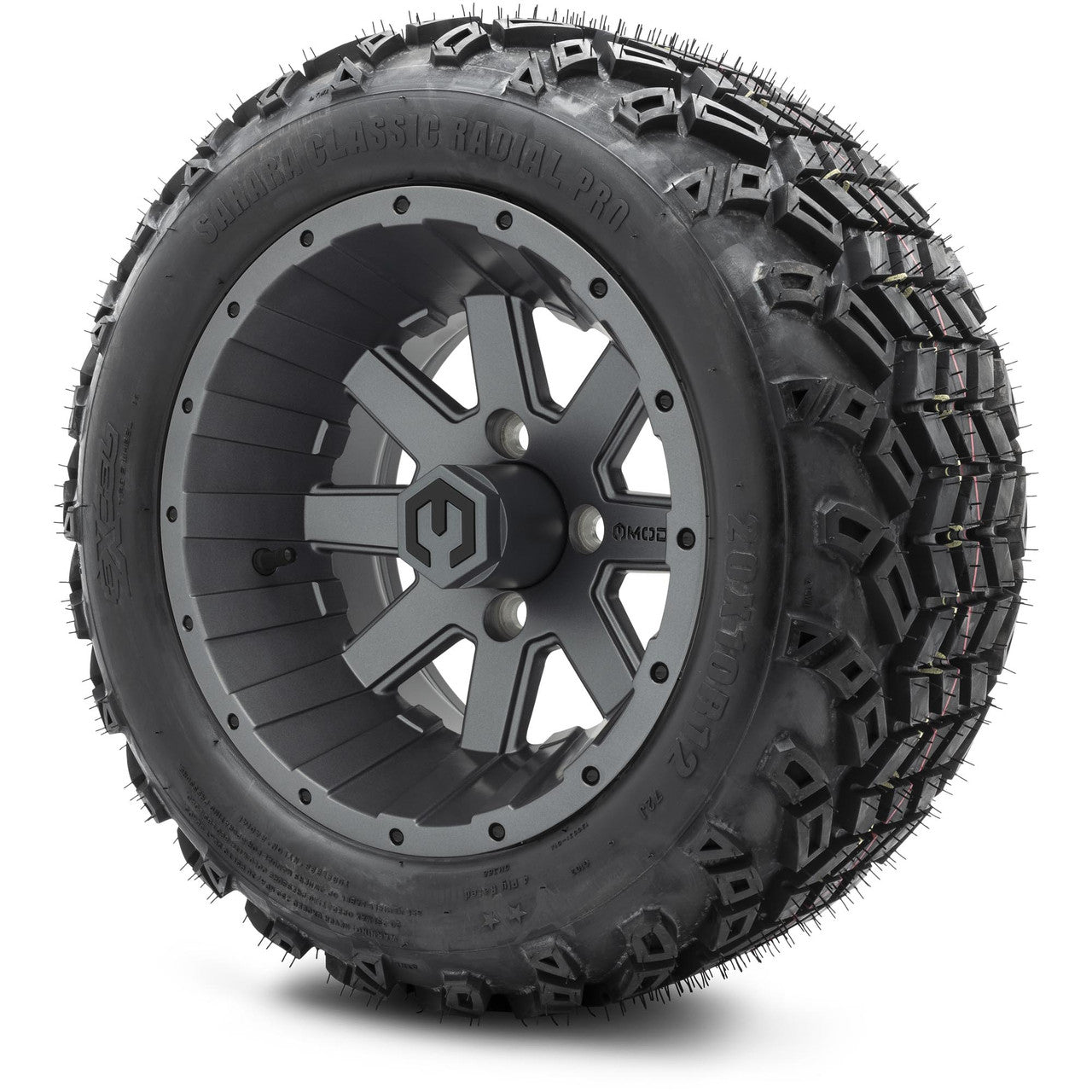 MODZ® 12" Assault Matte Gunmetal - Lifted Tires and Wheels Combo