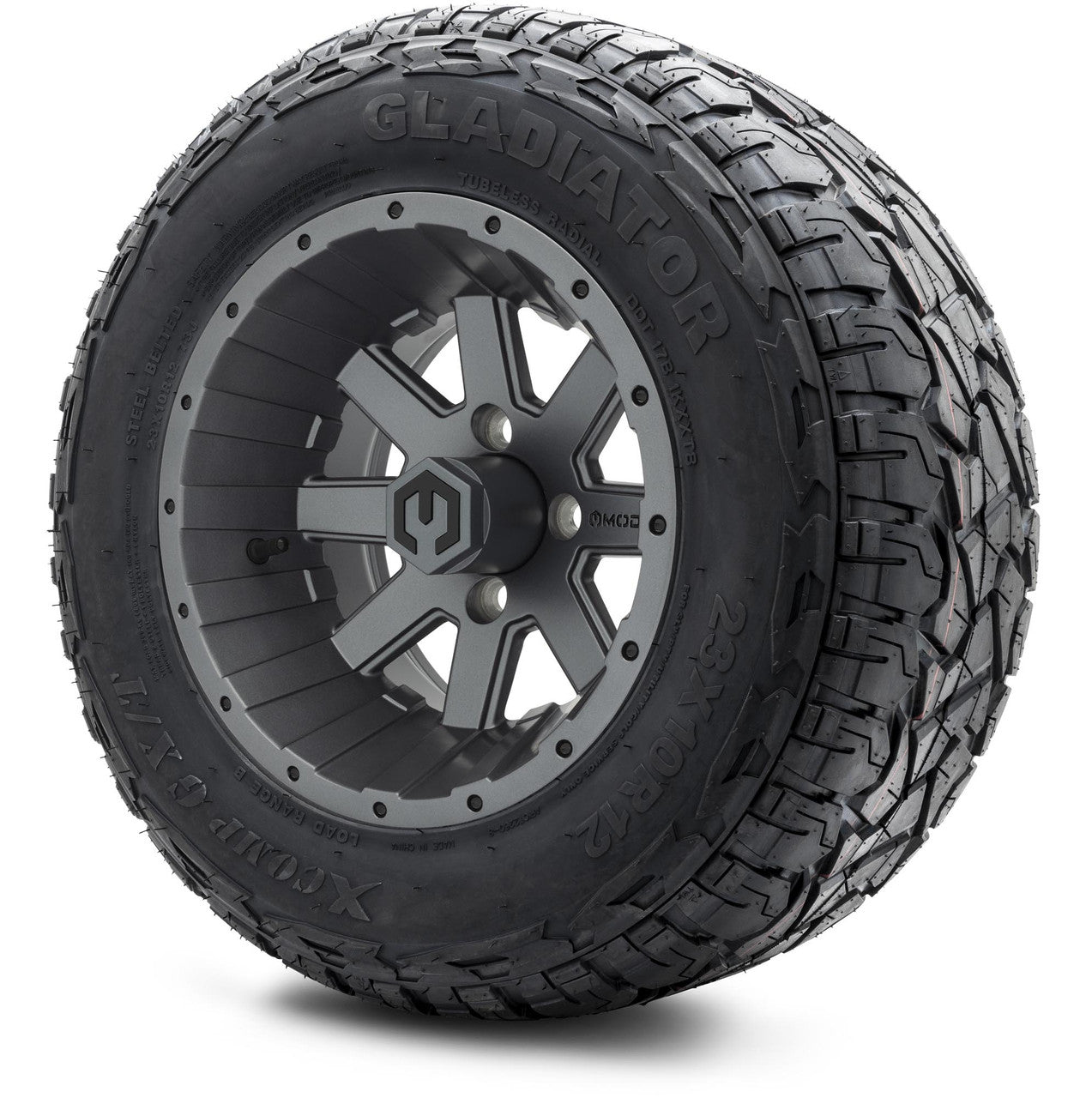 MODZ® 12" Assault Matte Gunmetal - Lifted Tires and Wheels Combo