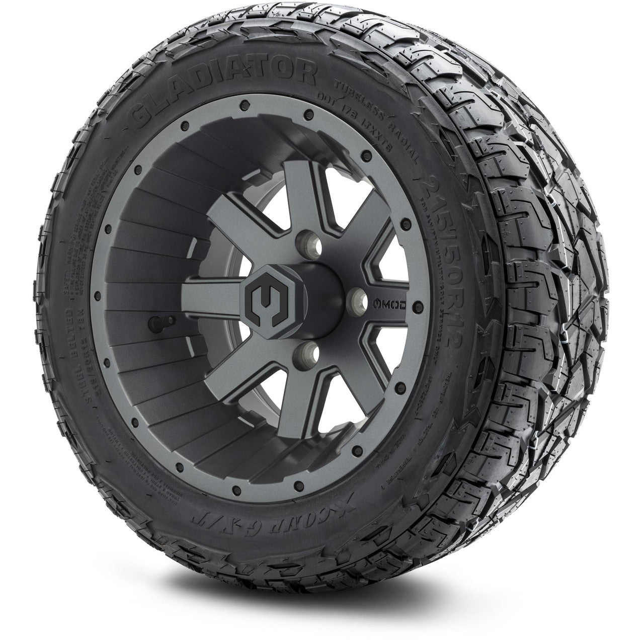 MODZ® 12" Assault Matte Gunmetal - Lifted Tires and Wheels Combo