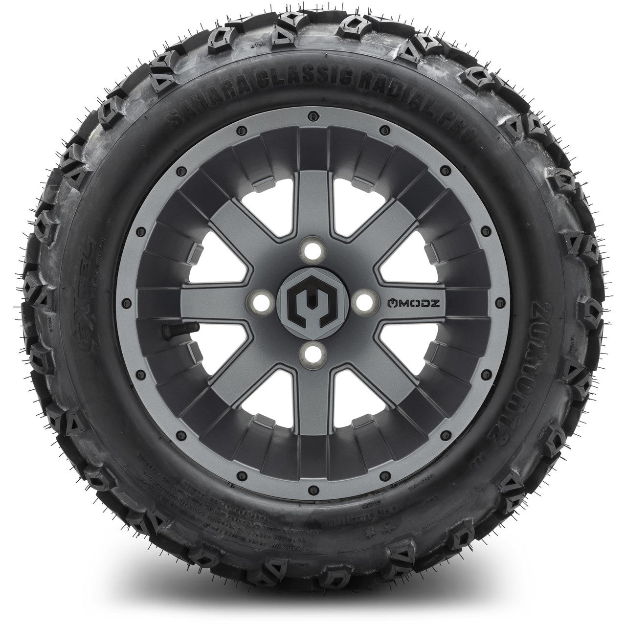 MODZ® 12" Assault Matte Gunmetal - Lifted Tires and Wheels Combo