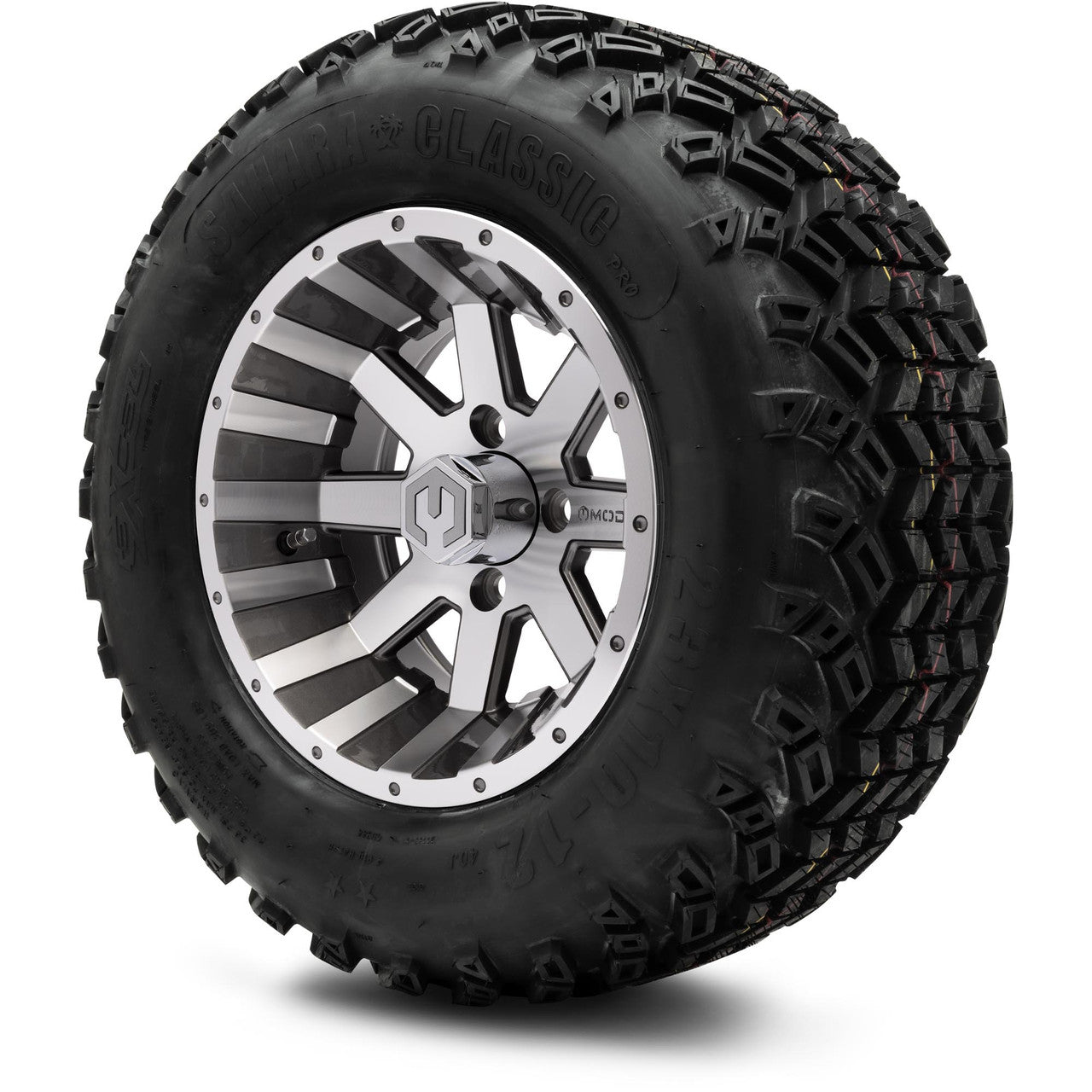 MODZ® 12" Assault Machined Gunmetal - Lifted Tires and Wheels Combo