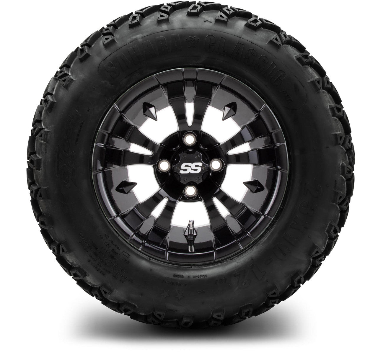 MODZ® 12" Vampire Glossy Black - Lifted Tires and Wheels Combo