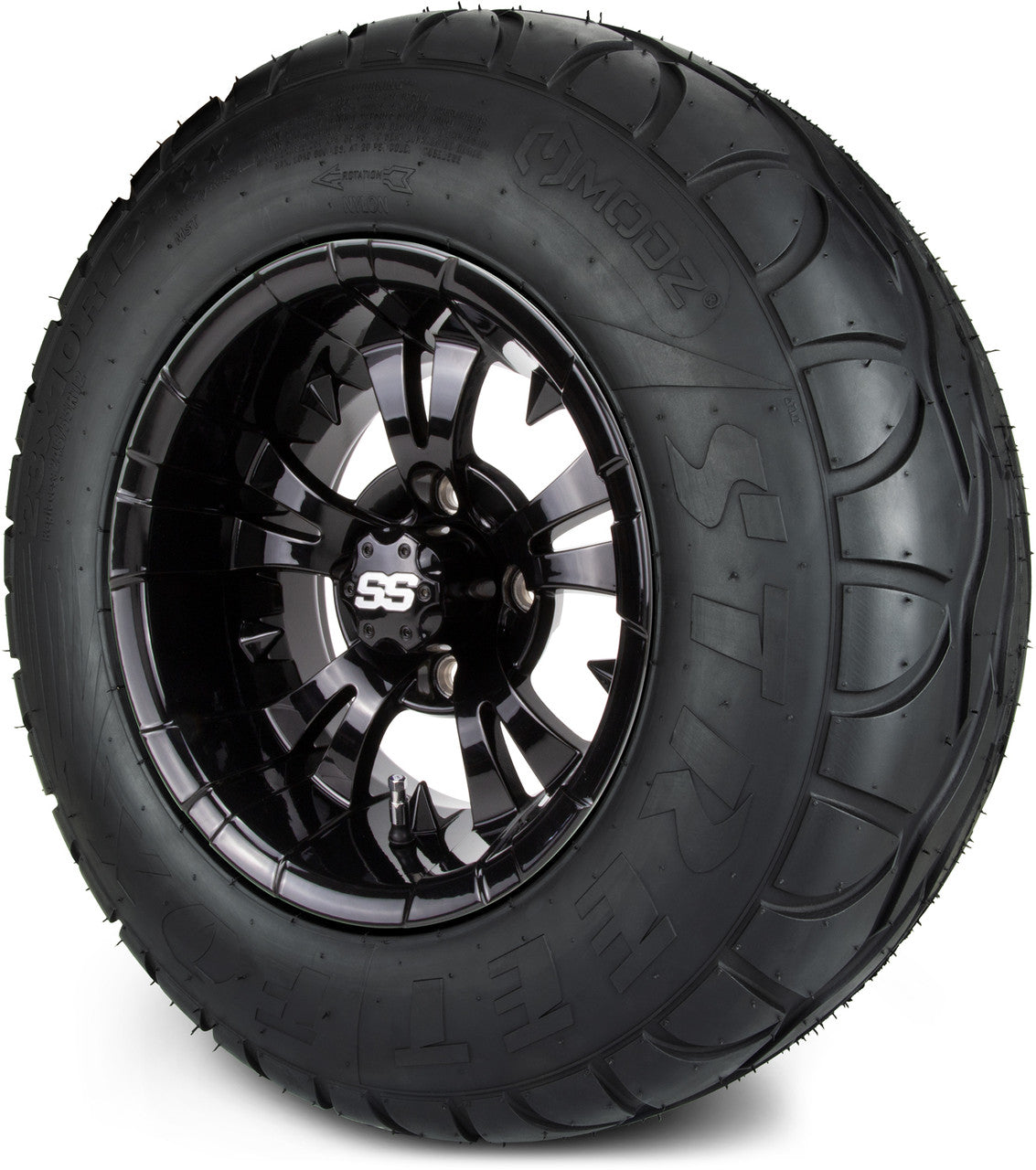 MODZ® 12" Vampire Glossy Black - Lifted Tires and Wheels Combo