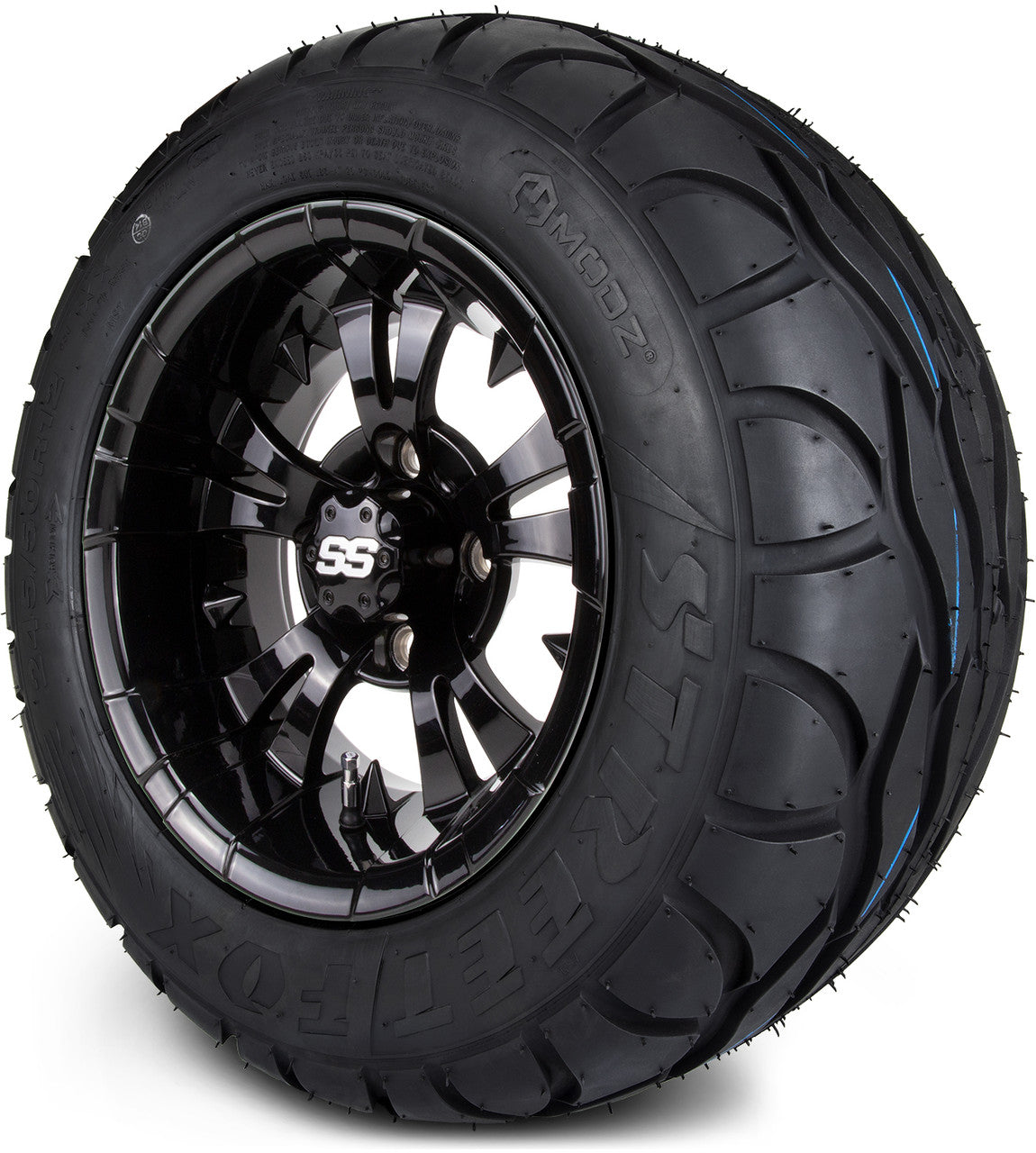 MODZ® 12" Vampire Glossy Black - LowPro Tires and Wheels Combo