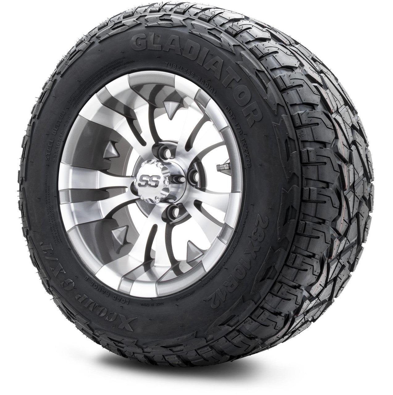 MODZ® 12" Vampire Gunmetal - Lifted Tires and Wheels Combo