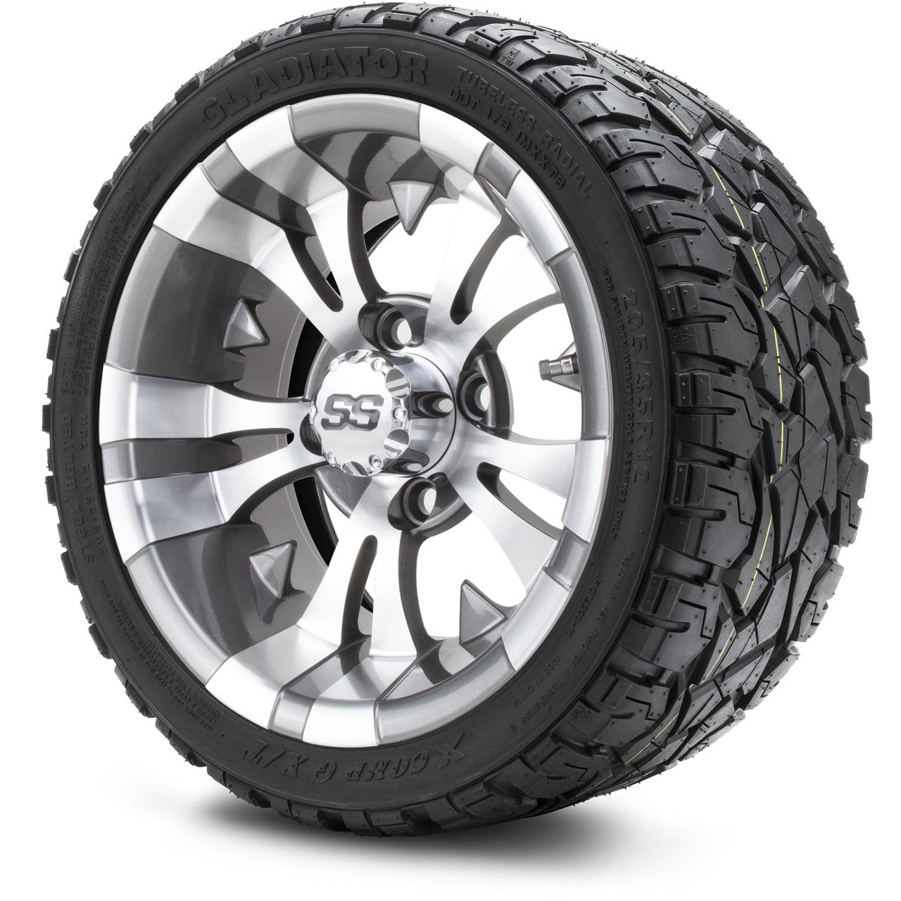 MODZ® 12" Vampire Gunmetal - LowPro Tires and Wheels Combo