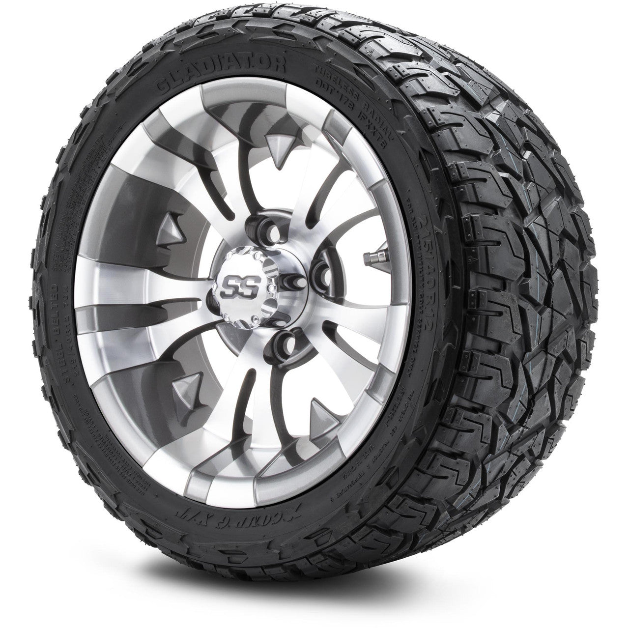 MODZ® 12" Vampire Gunmetal - LowPro Tires and Wheels Combo