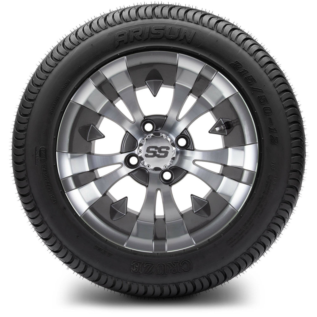 MODZ® 12" Vampire Gunmetal - LowPro Tires and Wheels Combo