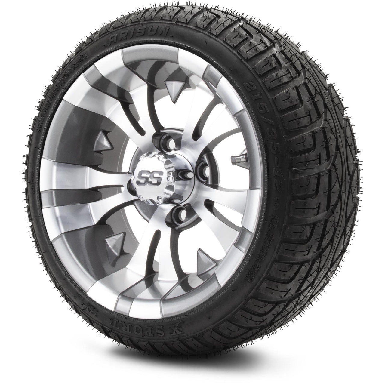 MODZ® 12" Vampire Gunmetal - LowPro Tires and Wheels Combo