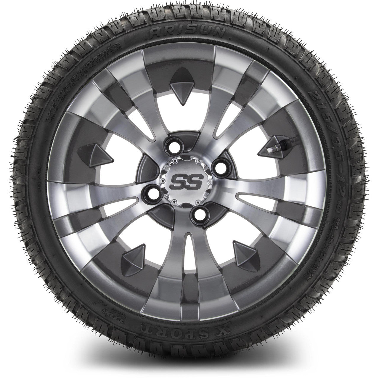 MODZ® 12" Vampire Gunmetal - LowPro Tires and Wheels Combo