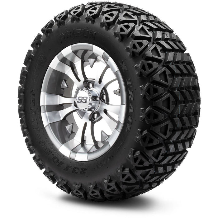 MODZ® 12" Vampire Gunmetal - Lifted Tires and Wheels Combo