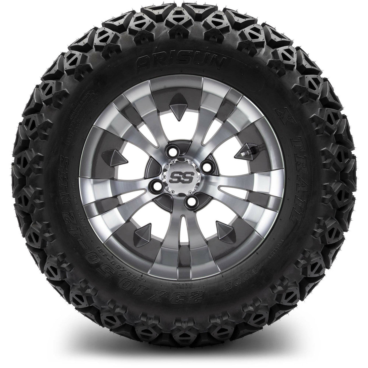 MODZ® 12" Vampire Gunmetal - Lifted Tires and Wheels Combo